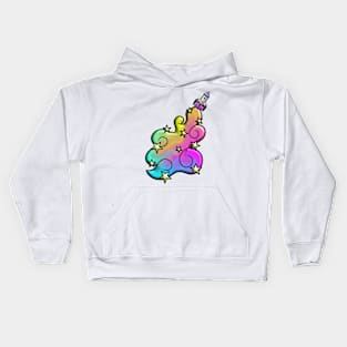 Rocket Rainbows 3D Kids Hoodie